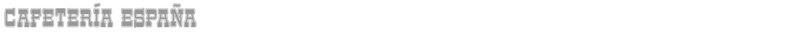Cafeter�a Espa�a font preview
